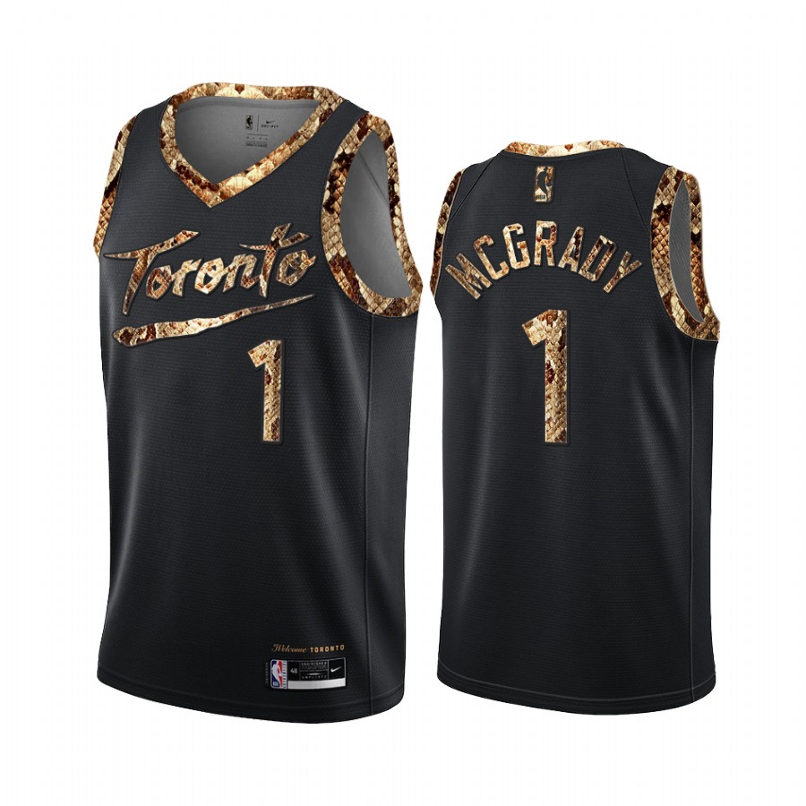 Tracy McGrady Toronto Raptors Black Python Skin Jersey  Exclusive Edition