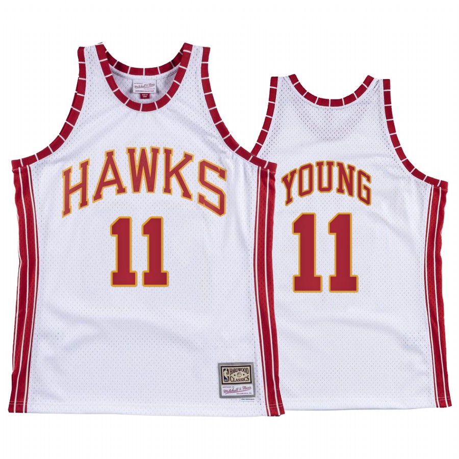 Trae Young #11 Atlanta Hawks Hardwood Classics Jersey White