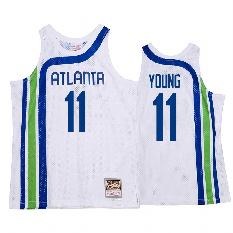 Trae Young #11 Atlanta Hawks HWC Throwback Jersey White