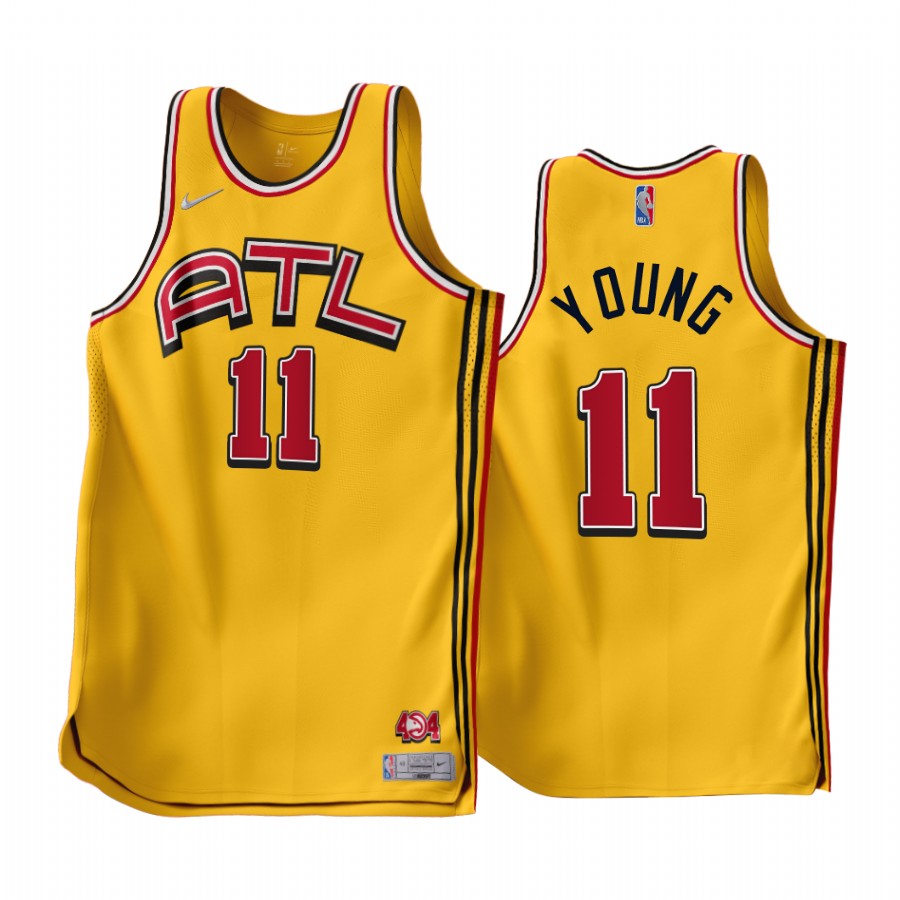 Trae Young Atlanta Hawks Gold #11 Earned Edition Jersey