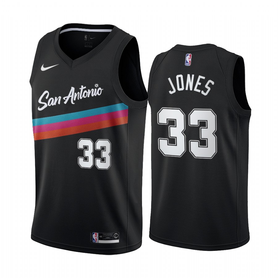 Tre Jones San Antonio Spurs  Black City Jersey Draft