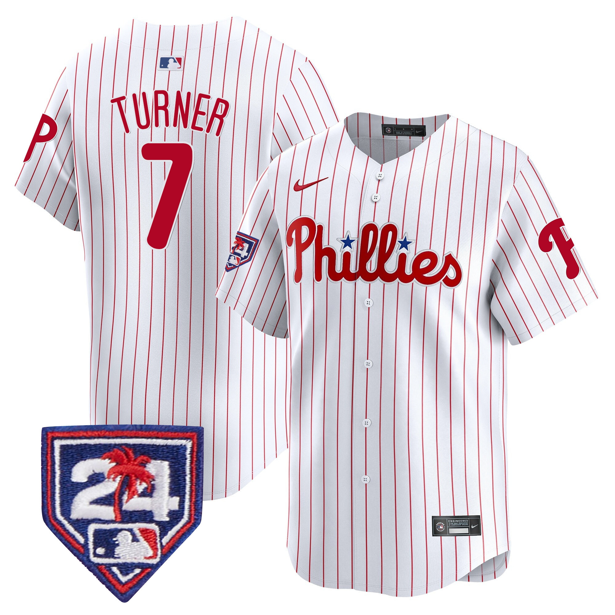 Trea Turner Men's Philadelphia Phillies Spring Training Patch Vapor Premier Limited White Jersey