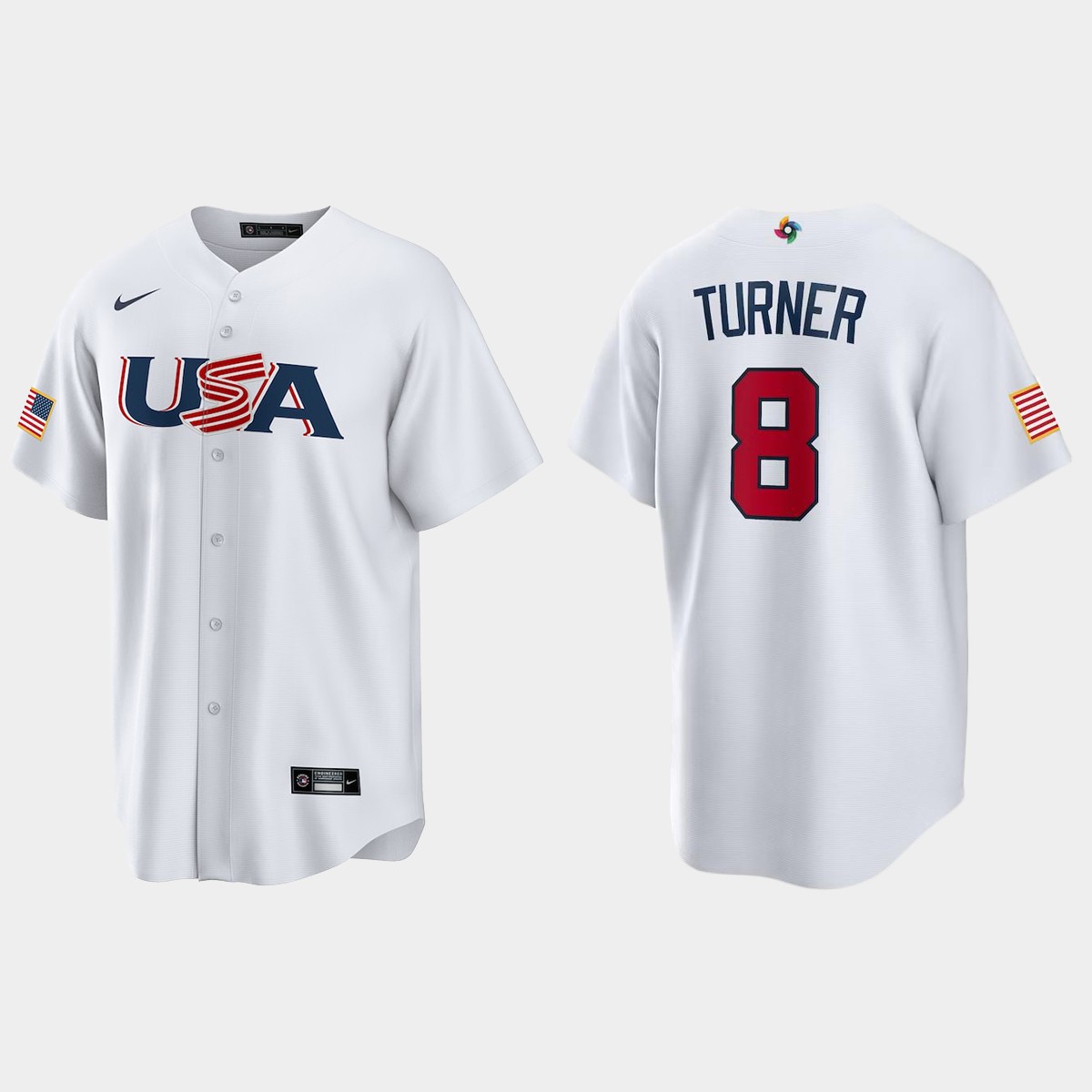 Trea Turner Philadelphia Phillies World Classic USA Jersey - White