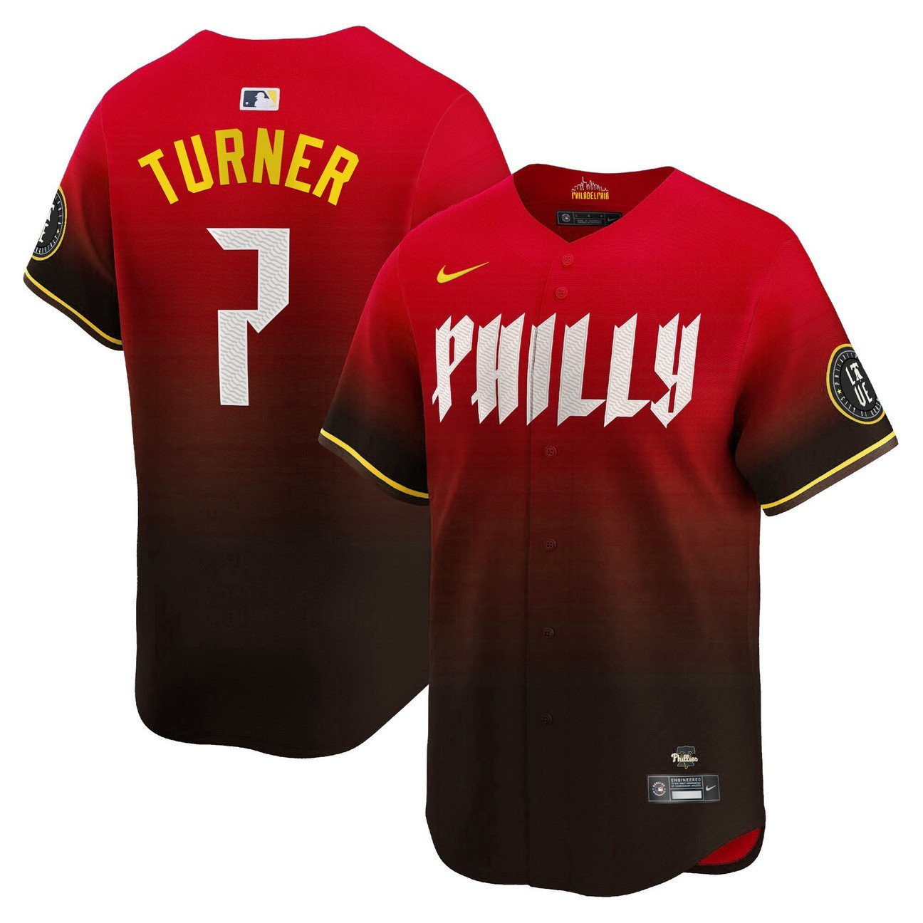 Trea Turner Philadelphia Phillies Blue City Connect Limited Red Jersey