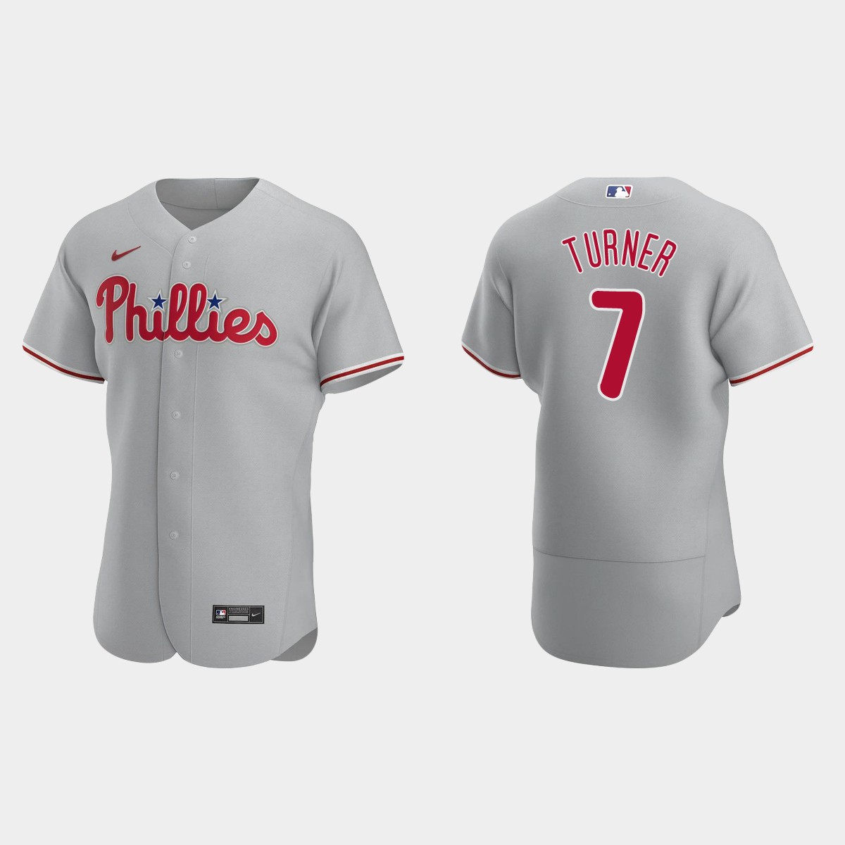 Trea Turner Philadelphia Phillies Road Jersey - Gray