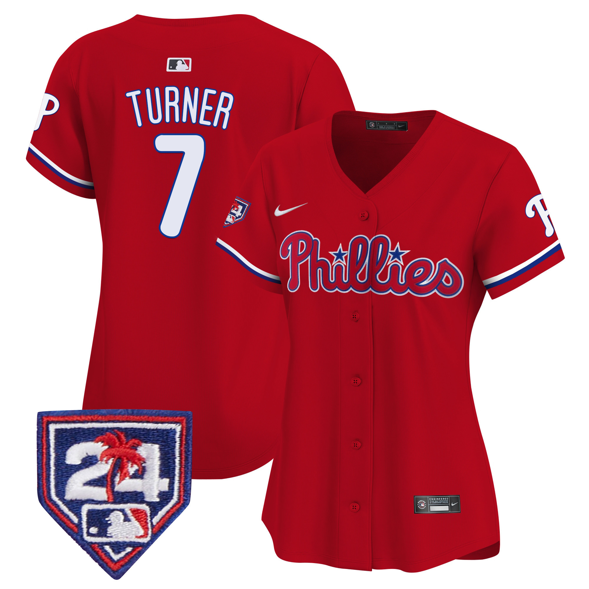 Trea Turner Women's Philadelphia Phillies Spring Training Patch Vapor Premier Limited Red Jersey