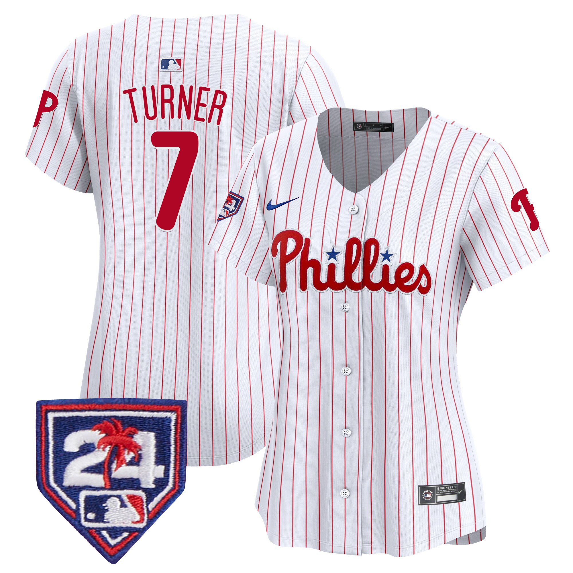 Trea Turner Women's Philadelphia Phillies Spring Training Patch Vapor Premier Limited White Jersey
