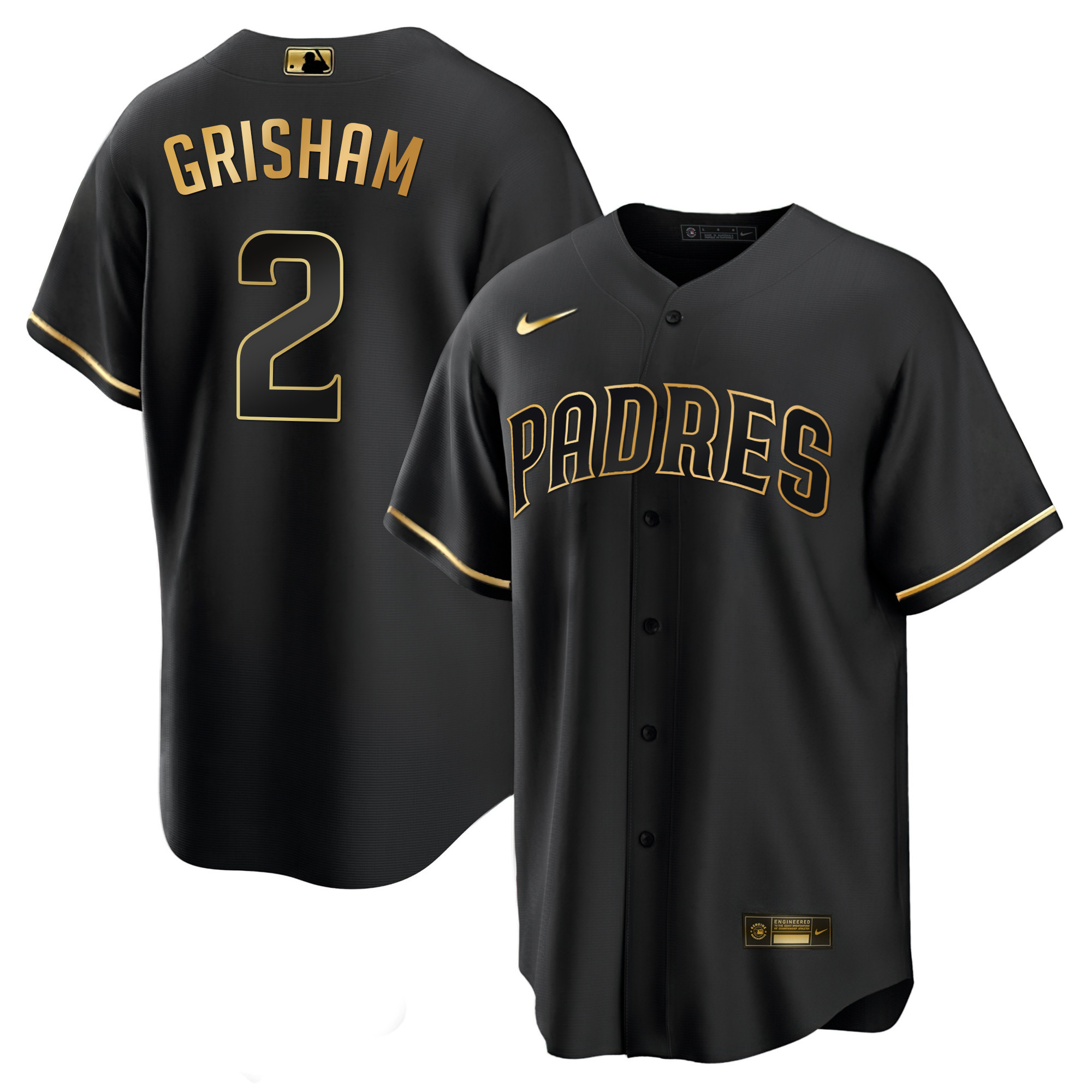 Trent Grisham Men's San Diego Padres Black Limited & Gold Cool Black Gold Jersey