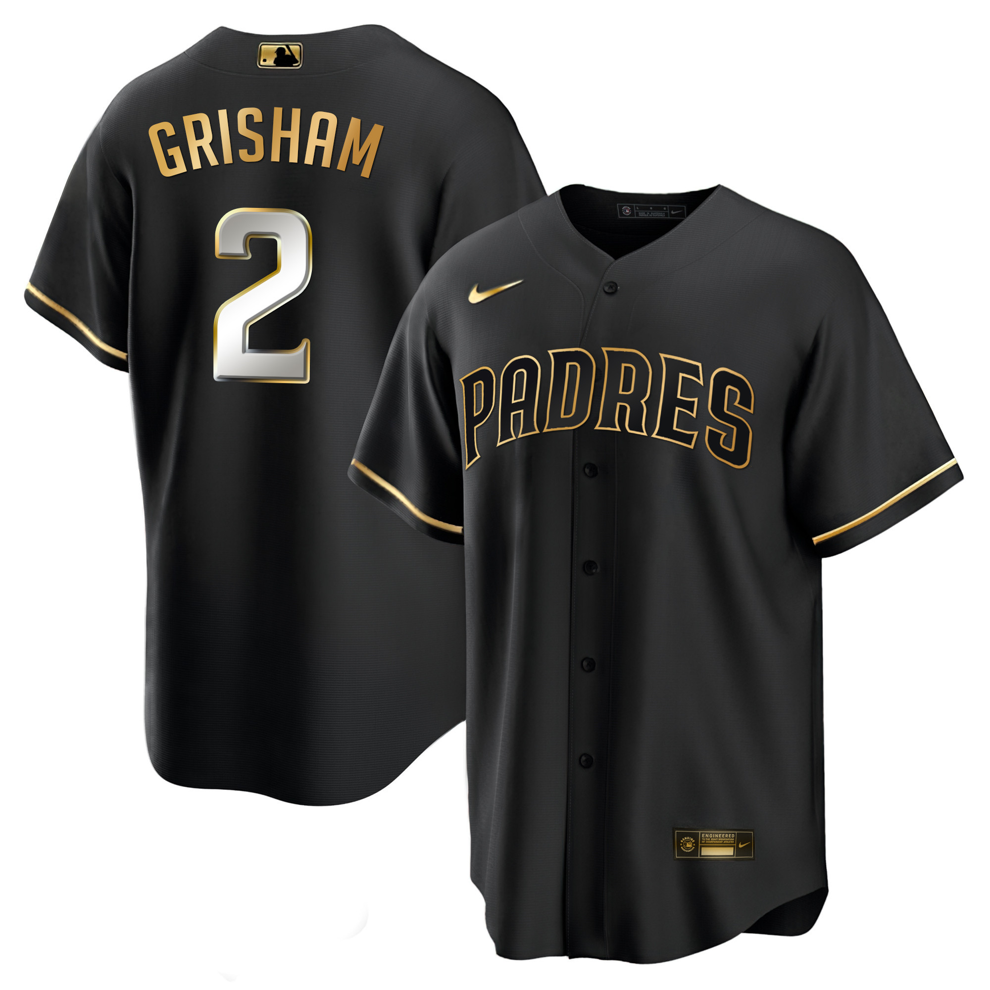 Trent Grisham Men's San Diego Padres Black Limited & Gold Cool Black Limited Jersey