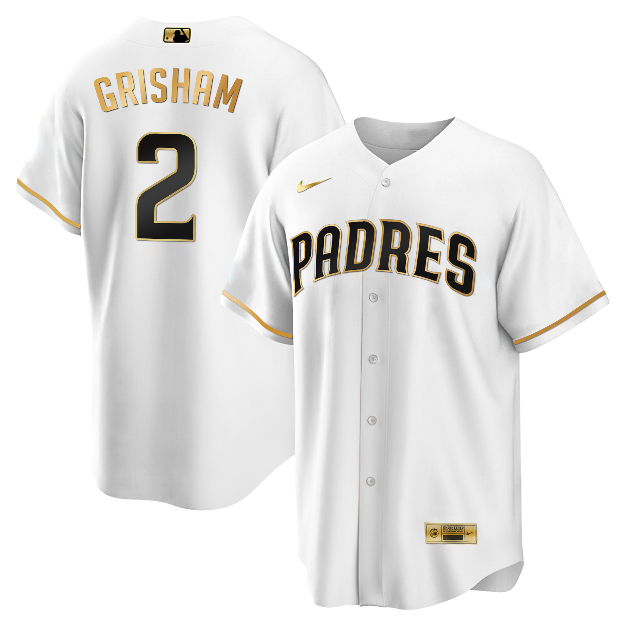 Trent Grisham Men's San Diego Padres Black Limited & Gold Cool White Gold Jersey