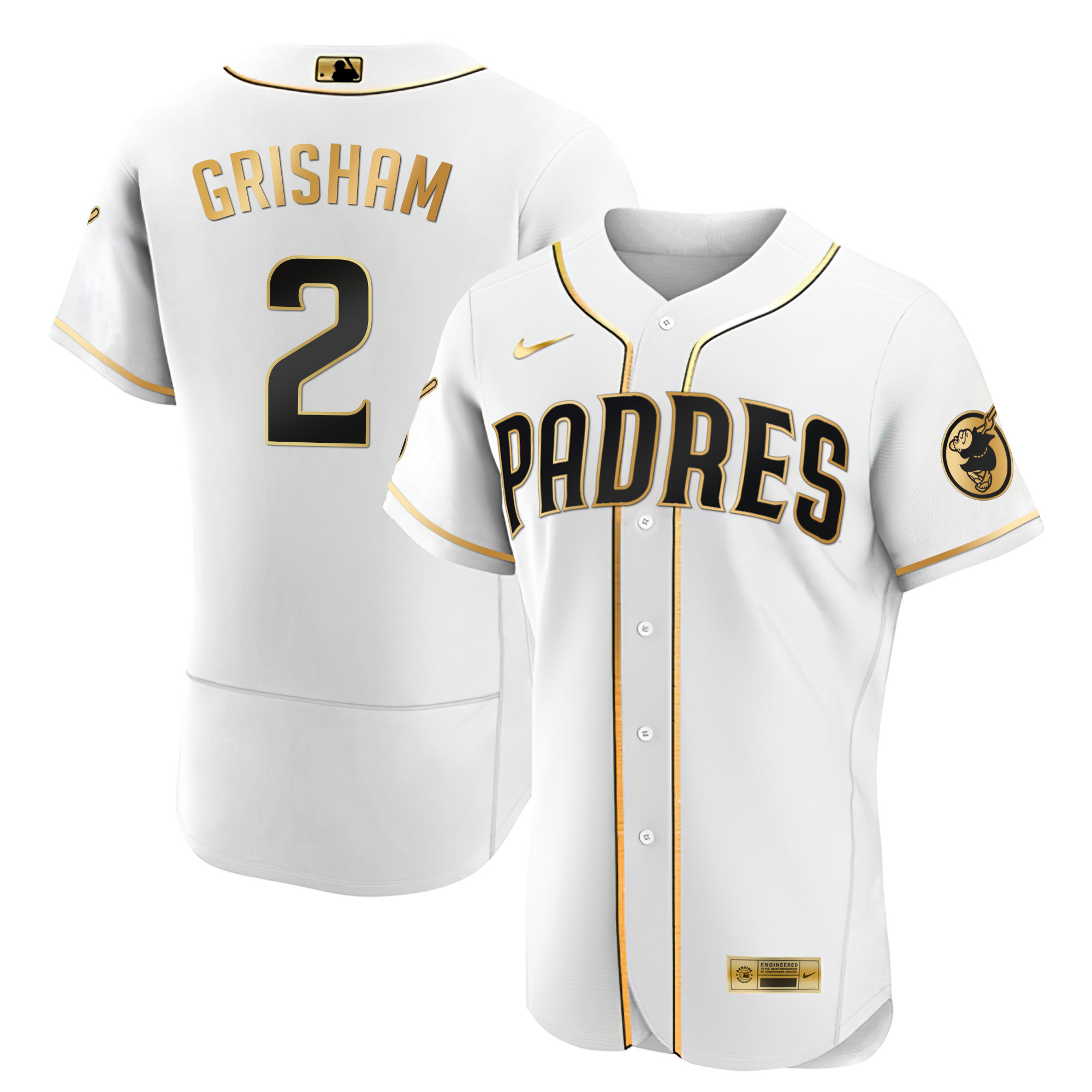 Trent Grisham Men's San Diego Padres Black Limited & Gold Flex White Gold Jersey