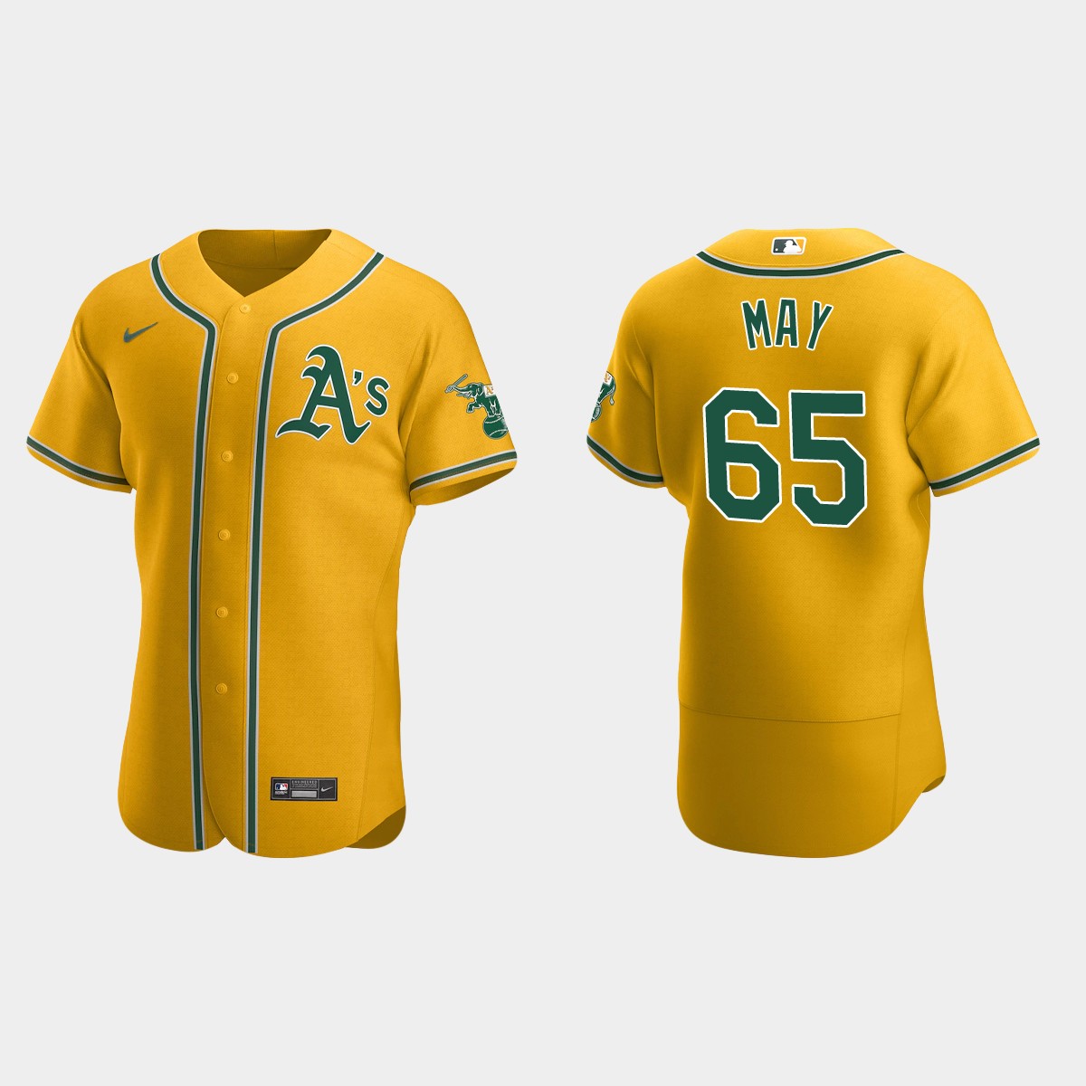 Trevor May Oakland Athletics Home Jersey - Gold
