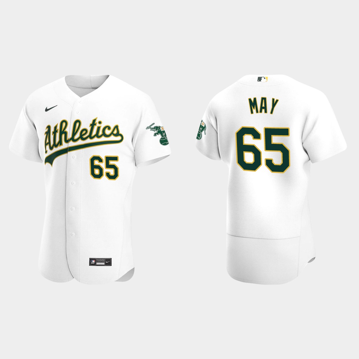 Trevor May Oakland Athletics Home Jersey - White