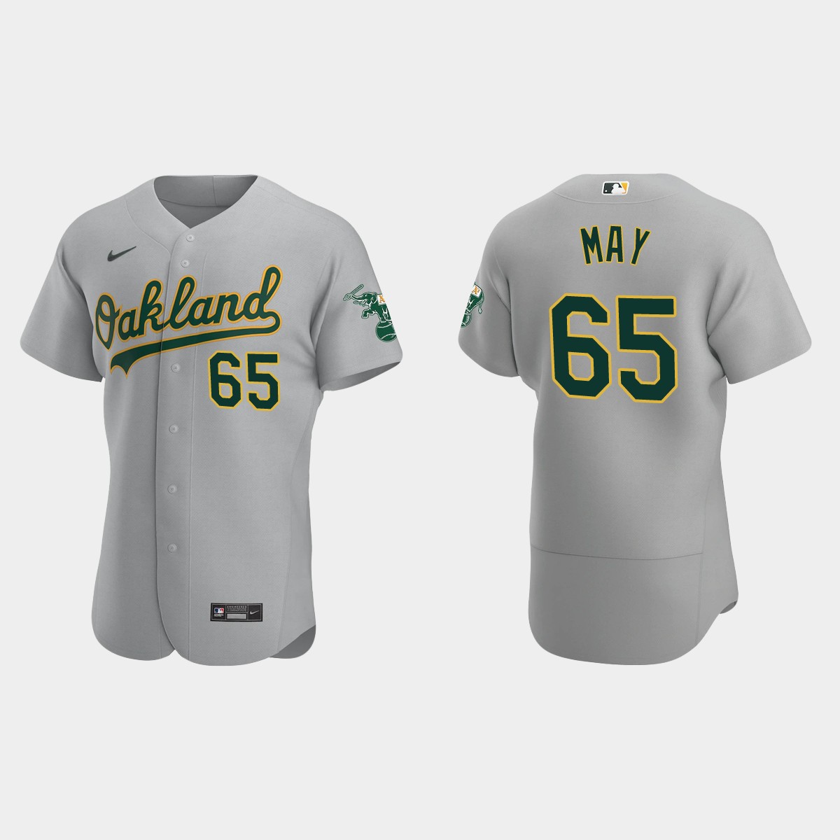 Trevor May Oakland Athletics Road Jersey - Gray