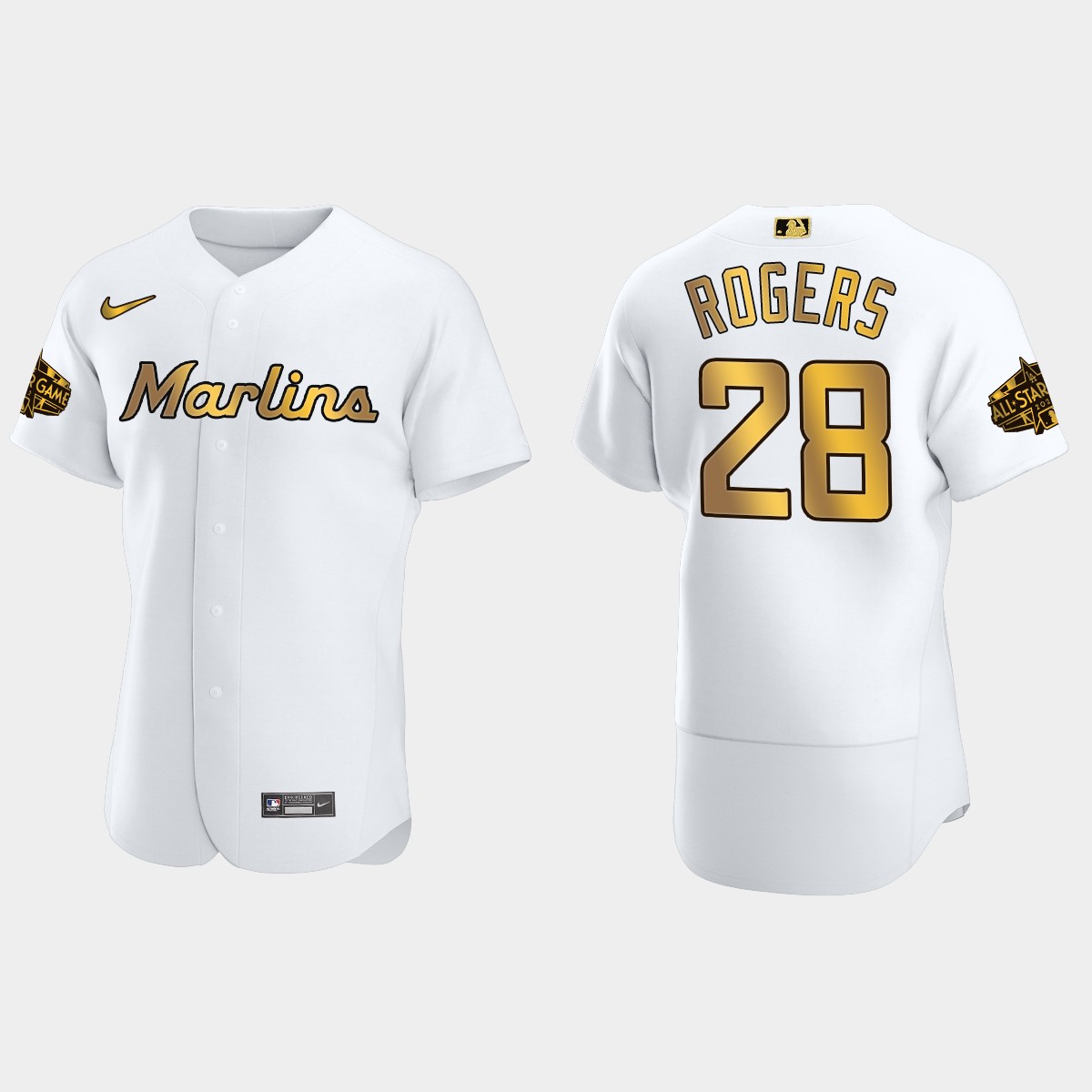 Trevor Rogers Miami Marlins All-Star Game Jersey - White Gold