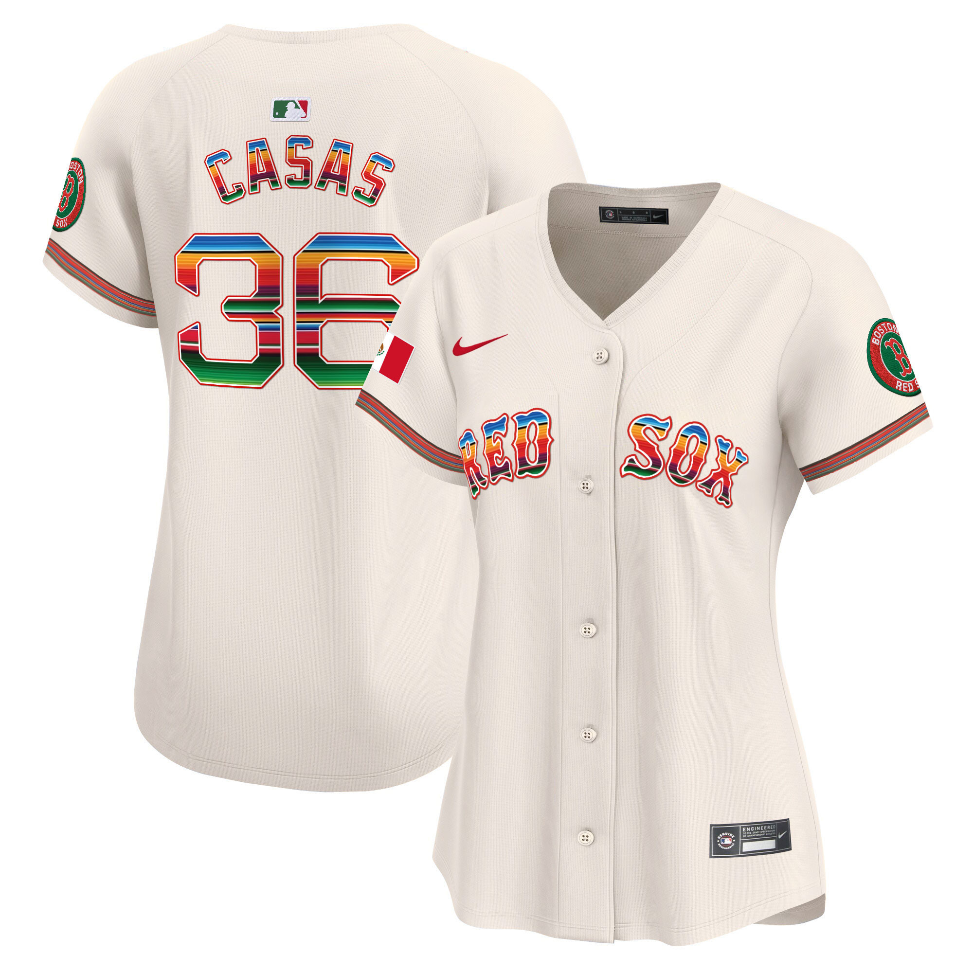 Triston Casas Women's Boston Red Sox Mexico Vapor Premier Limited Cream Jersey - All Stitched