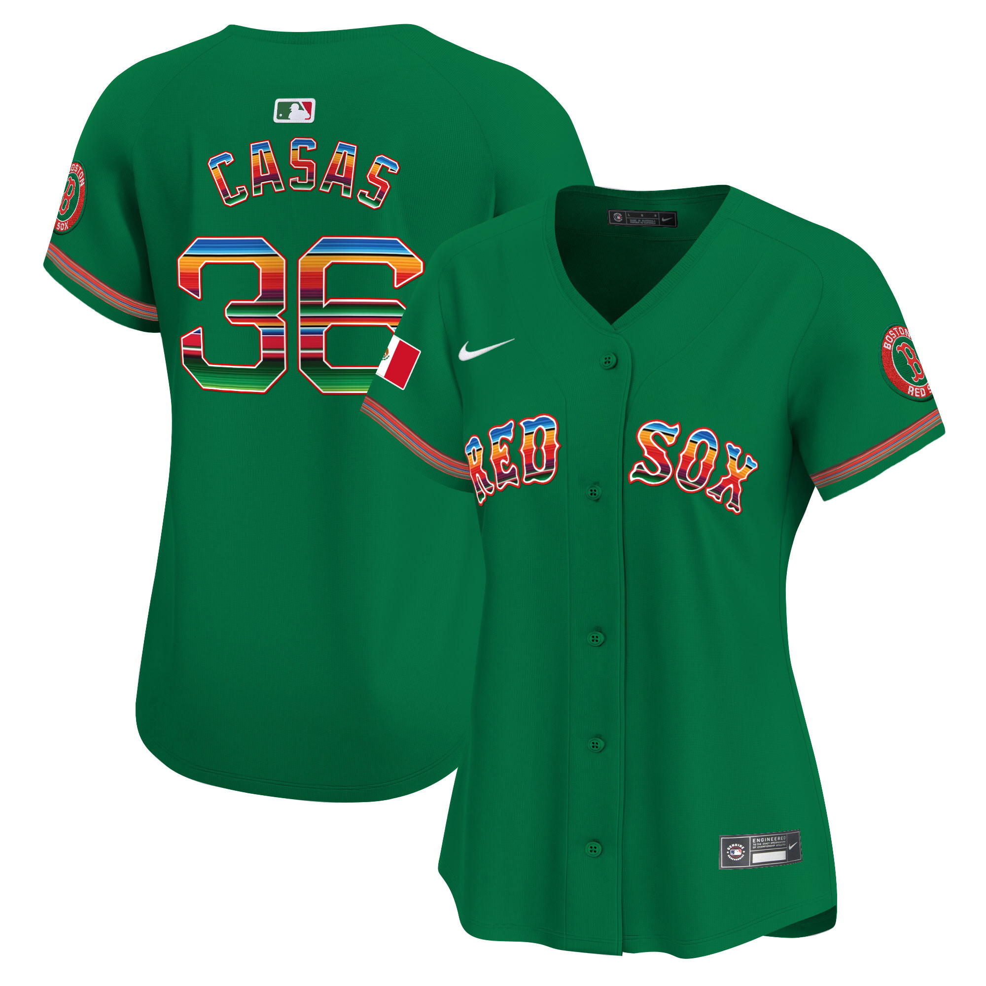 Triston Casas Women's Boston Red Sox Mexico Vapor Premier Limited Green Jersey - All Stitched