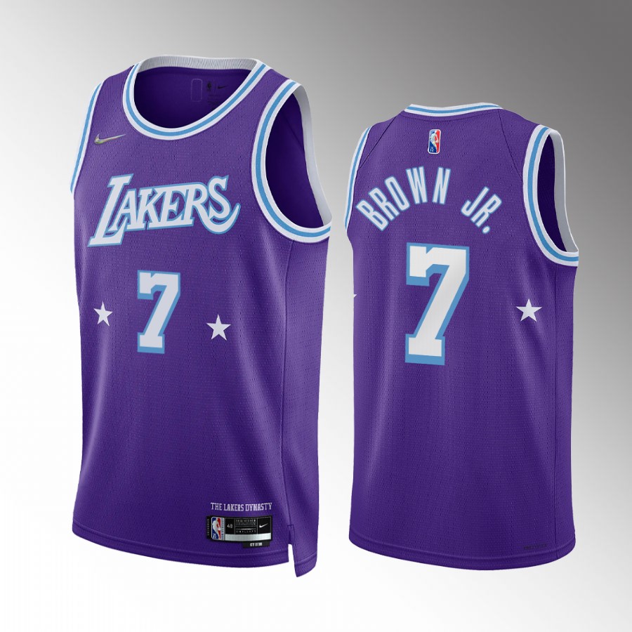 Troy Brown Jr. Los Angeles Lakers Purple City Edition #7 Jersey Trade