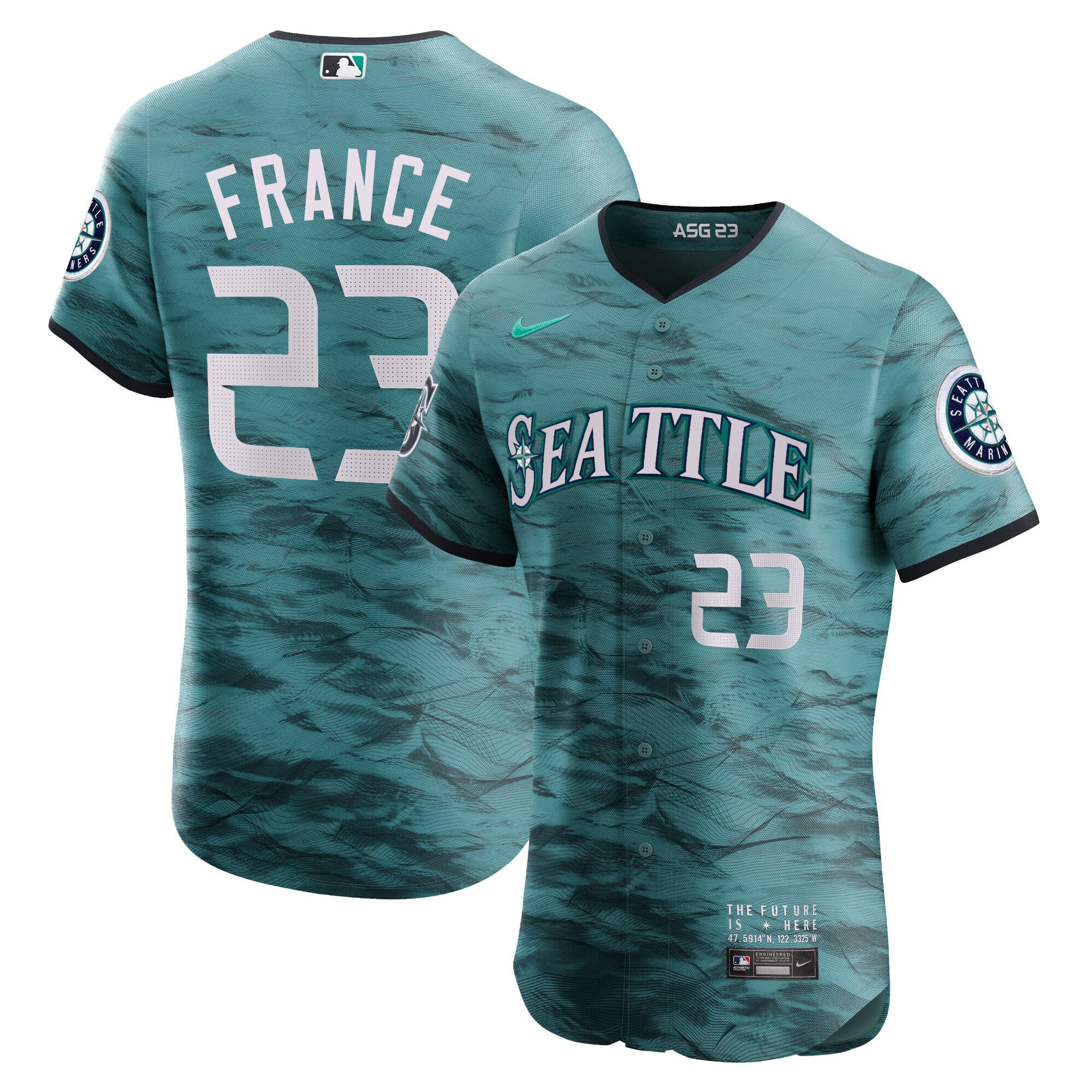 Ty France Men's Seattle Mariners All-Star Game Teal Jersey