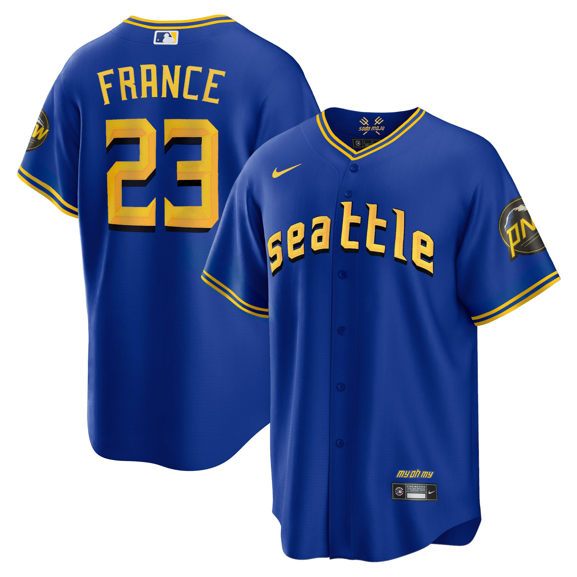 Ty France Men's Seattle Mariners City Connect Edition Cool Base Jersey