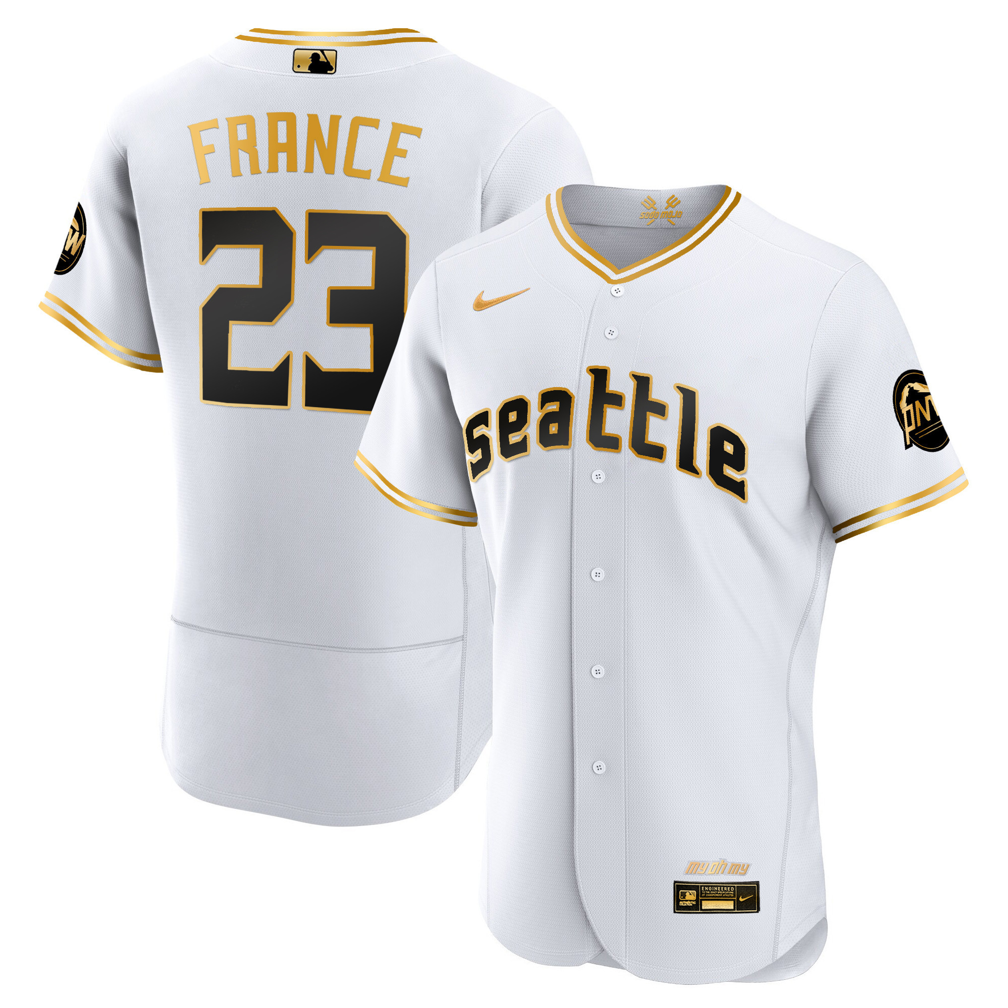 Ty France Men's Seattle Mariners City Connect Gold Flex White Gold Jersey
