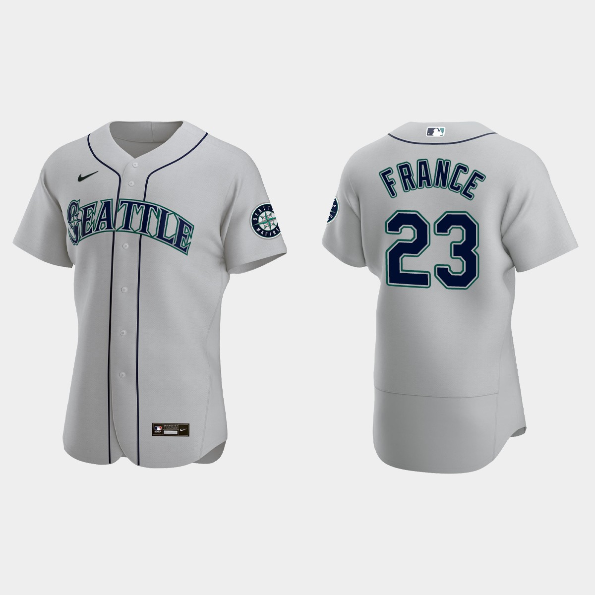 Ty France Seattle Mariners Jersey - Gray