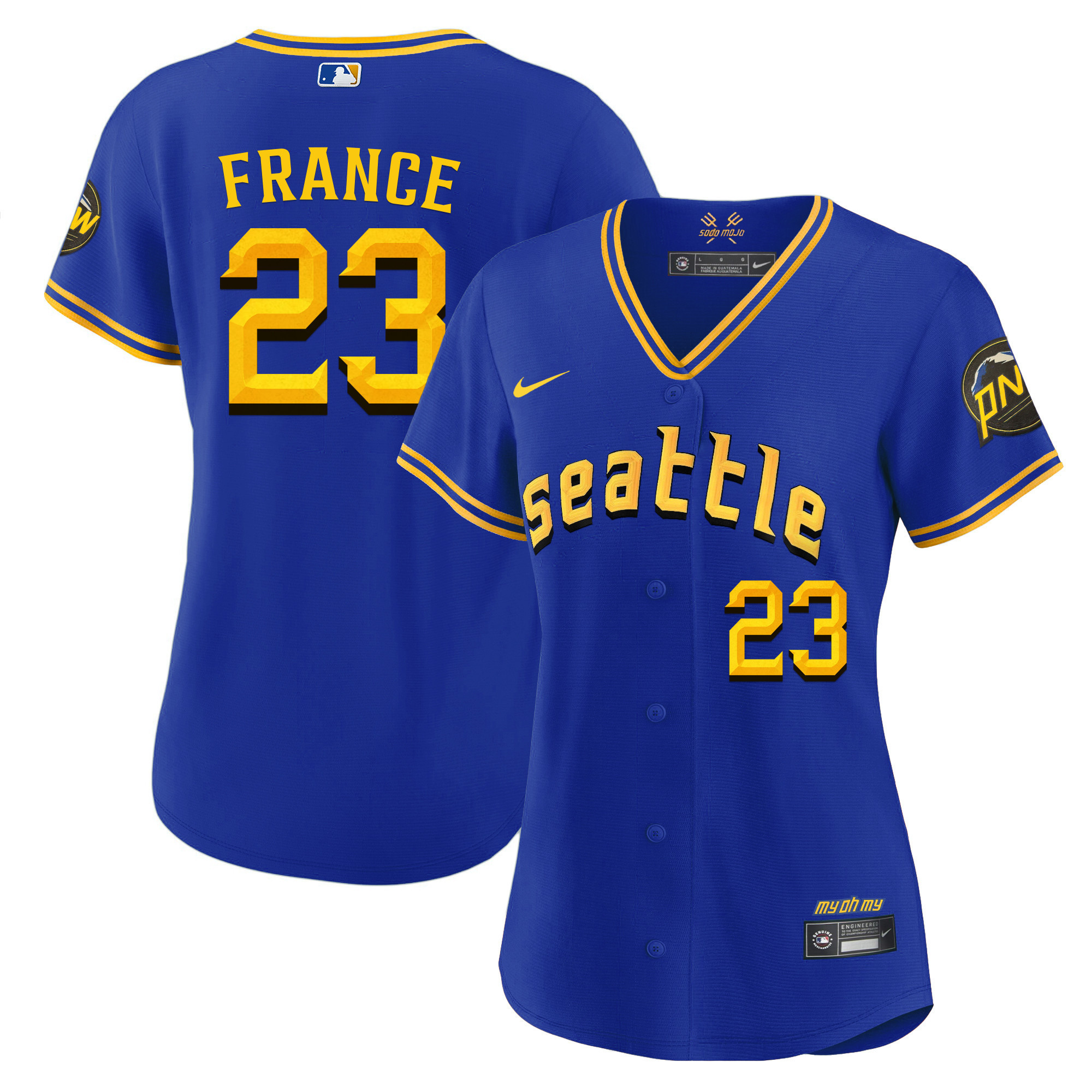 Ty France Women's Seattle Mariners City Connect Fan Made Royal Jersey