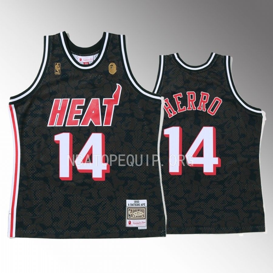 Tyler Herro BAPE Miami Heat Jersey Camo Tanktop Black Men's jersey