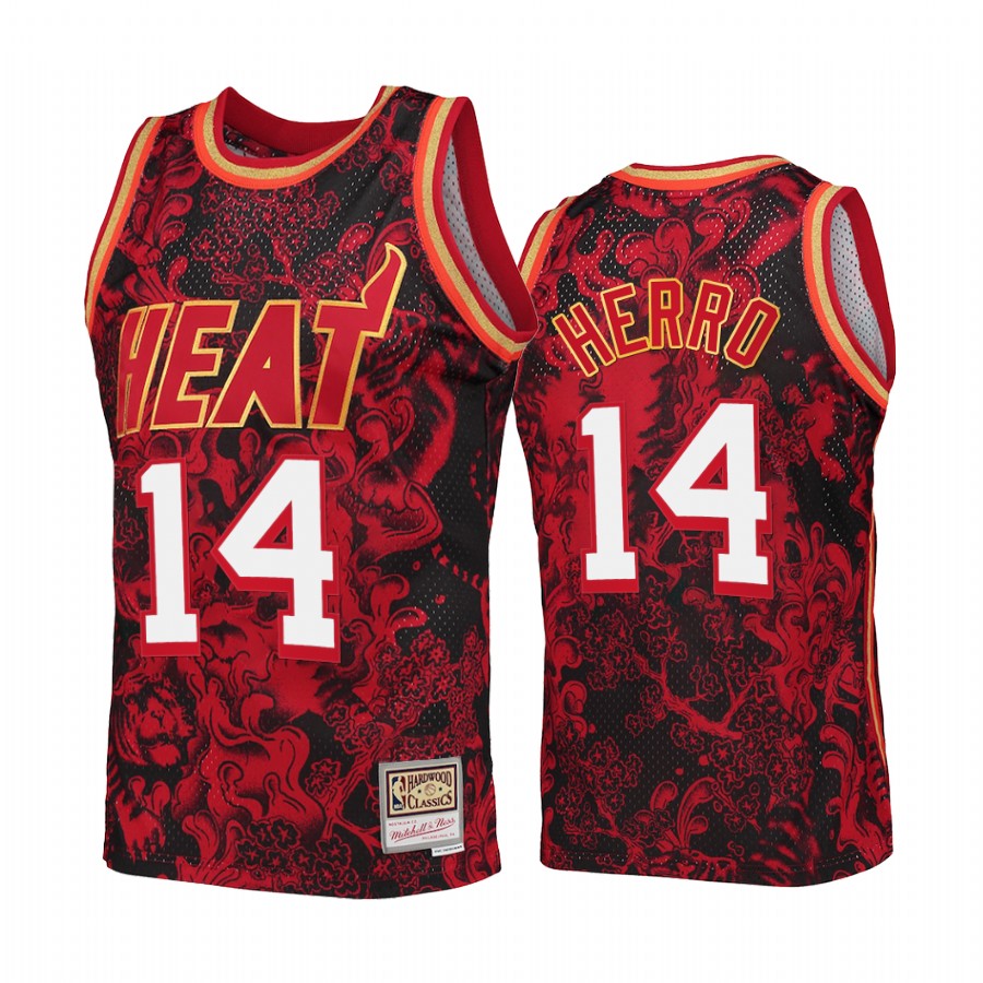 Tyler Herro Lunar New Year Miami Heat Red Jersey Mitchell Ness