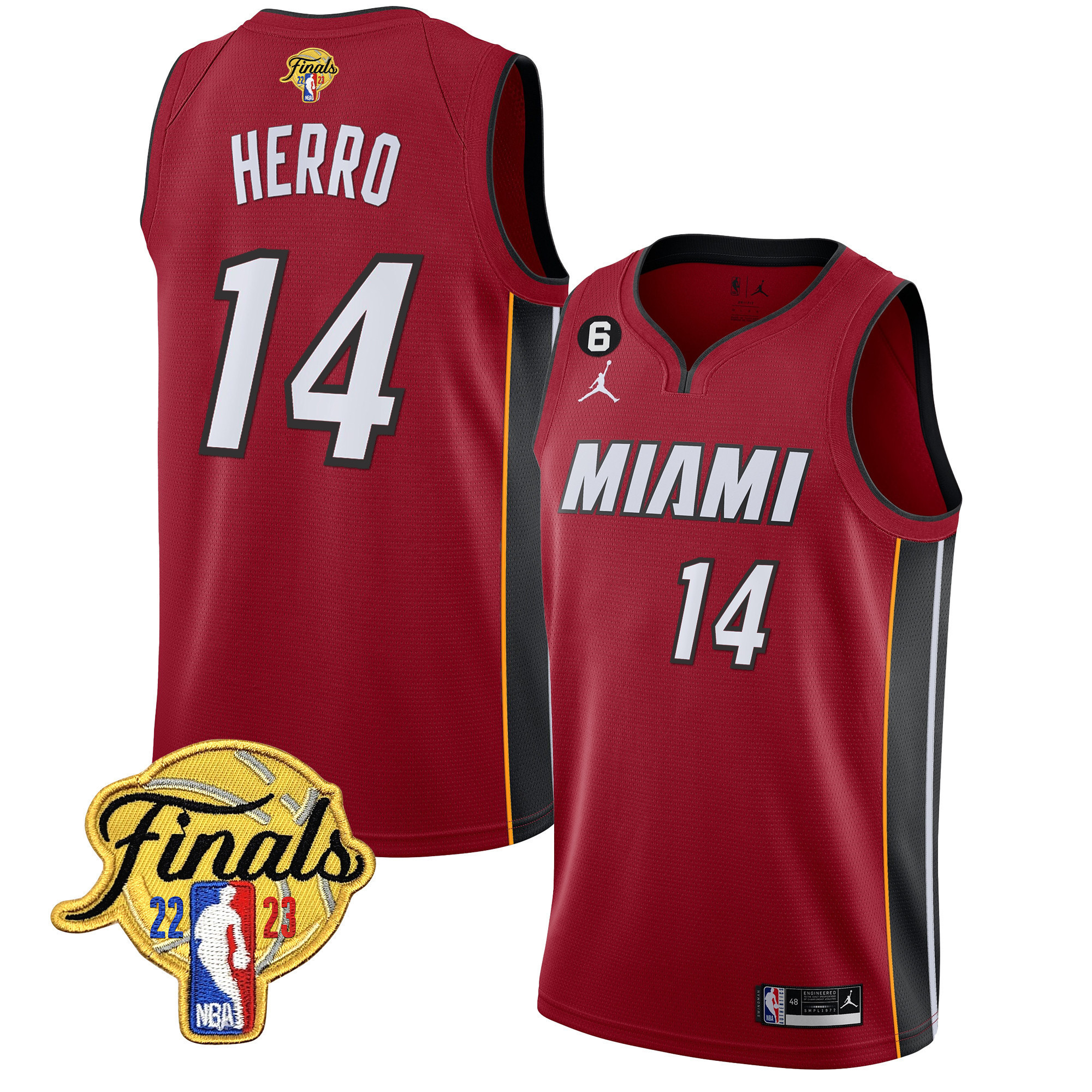 Tyler Herro Men's Miami Heat Finals Patch Collection Statement Jersey - All Stitched