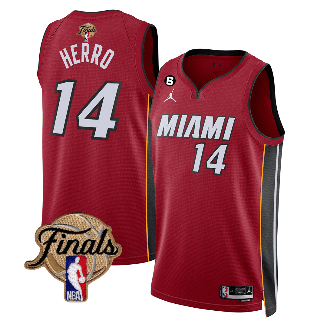 Tyler Herro Men's Miami Heat Finals Patch Collection V3 Icon Jersey - All Stitched