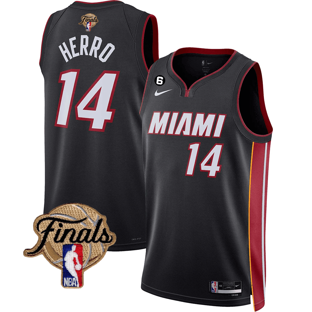 Tyler Herro Men's Miami Heat Finals Patch Collection V3 Statement Jersey - All Stitched