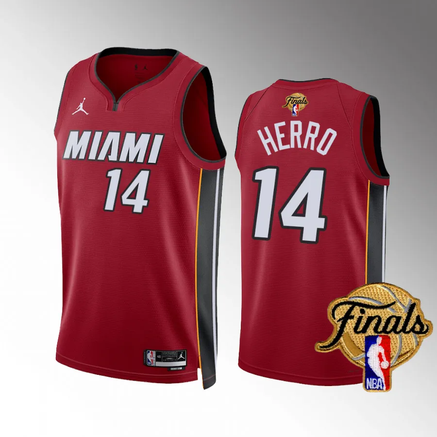 Tyler Herro Miami Heat Finals Red #14 Icon Edition Jersey Men