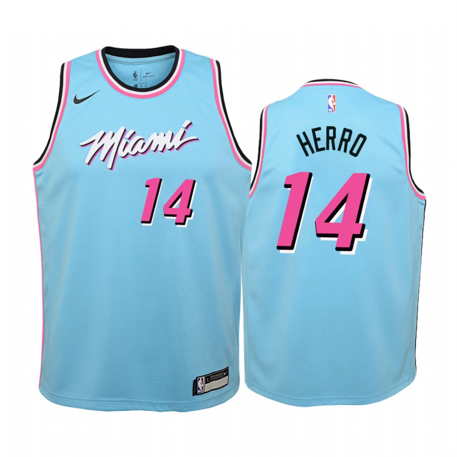 Tyler Herro Miami Heat Blue City  Jersey - Youth