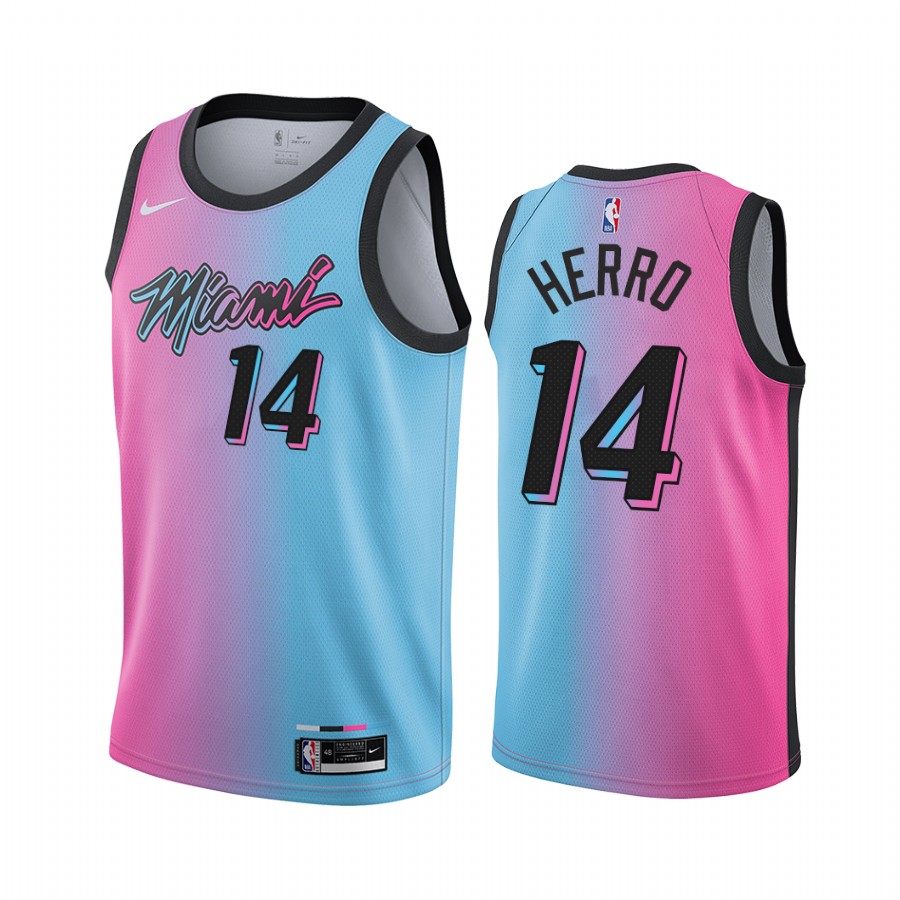 Tyler Herro Miami Heat Blue Pick City Edition Vice  Jersey