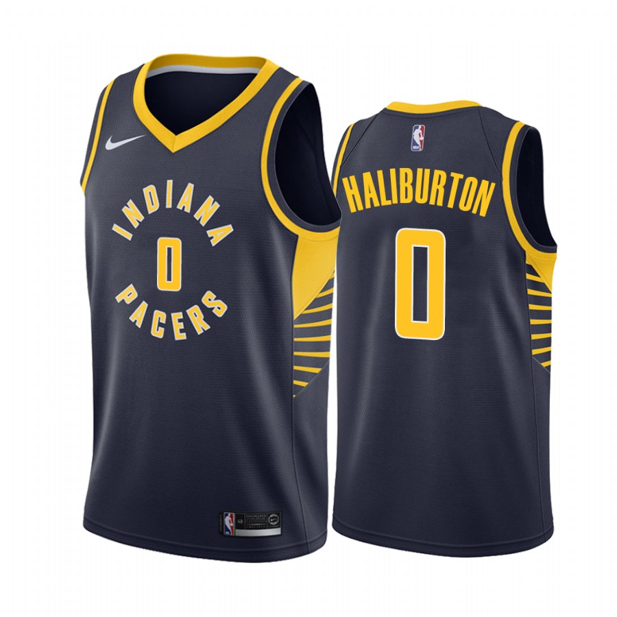 Tyrese Haliburton Indiana Pacers Blue #0 Icon Edition Jersey