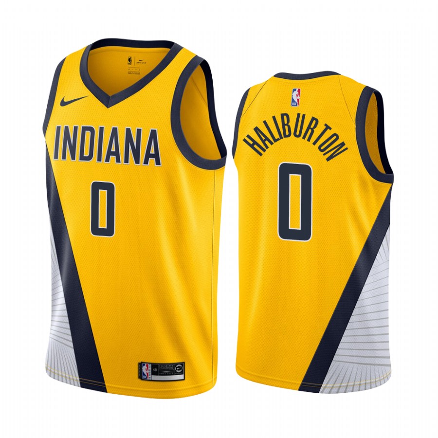 Tyrese Haliburton Indiana Pacers Gold #0 Statement Edition Jersey