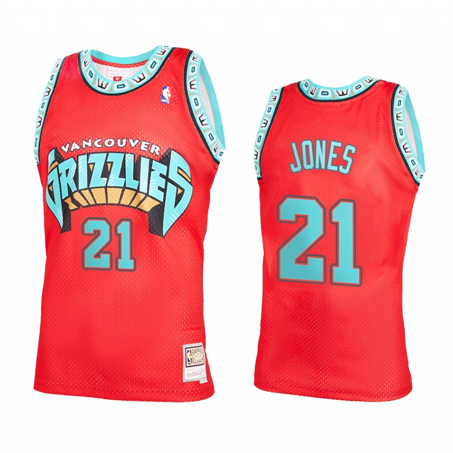 Tyus Jones 21 Memphis Grizzlies  Reload 2.0 Red Jersey Throwback