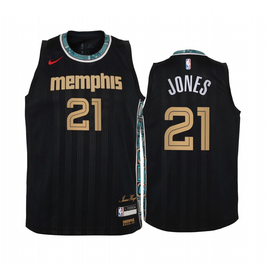 Tyus Jones Memphis Grizzlies  City Black Youth Jersey - New Uniform