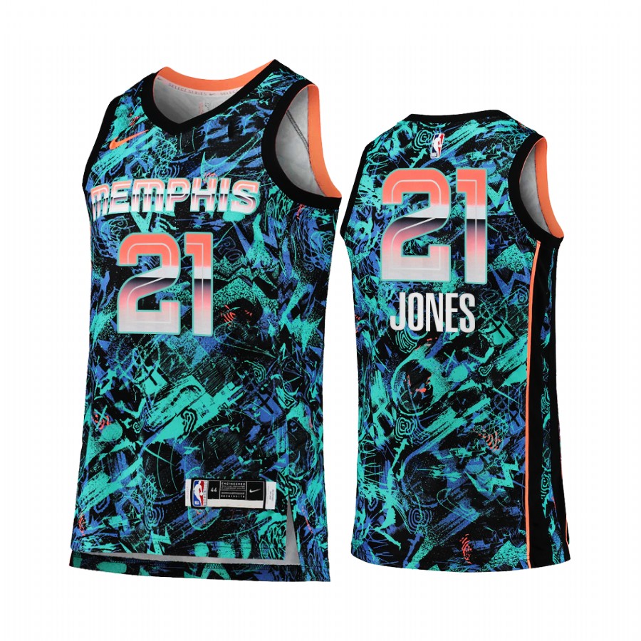 Tyus Jones Memphis Grizzlies Select Series Turquoise Jersey Dazzle