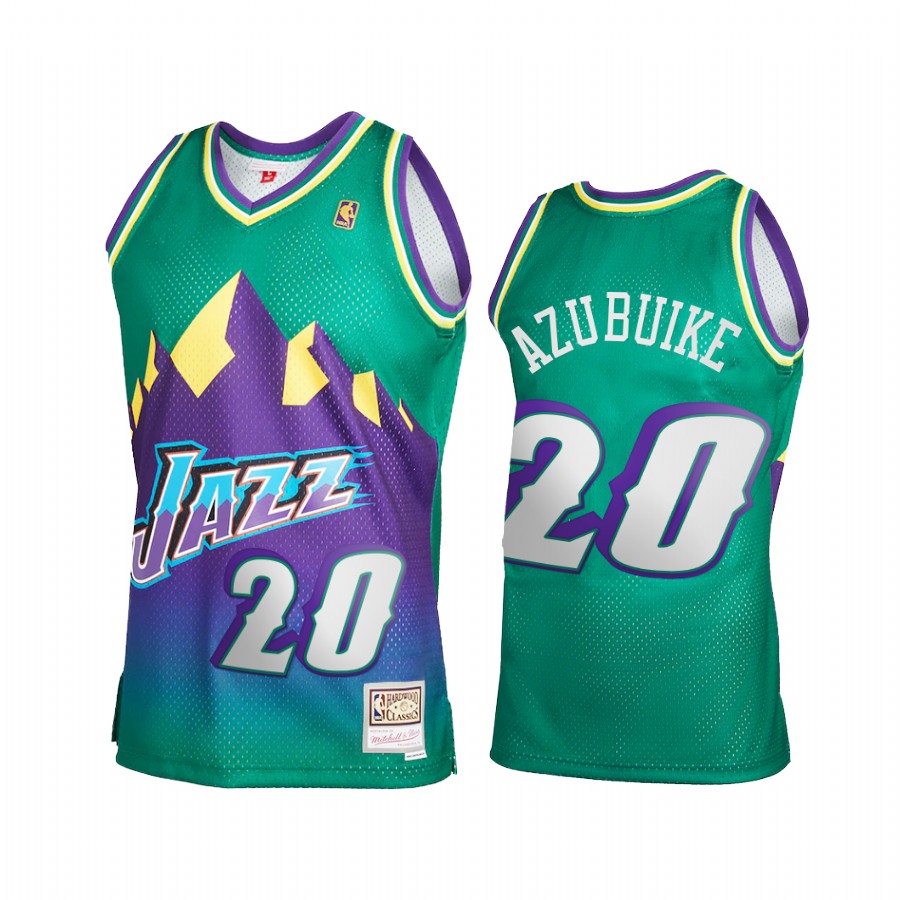 Udoka Azubuike 20 Utah Jazz  Reload 2.0 Green Jersey Throwback