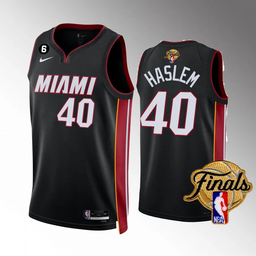Udonis Haslem Miami Heat Finals Black #40 Statement Edition Jersey Men