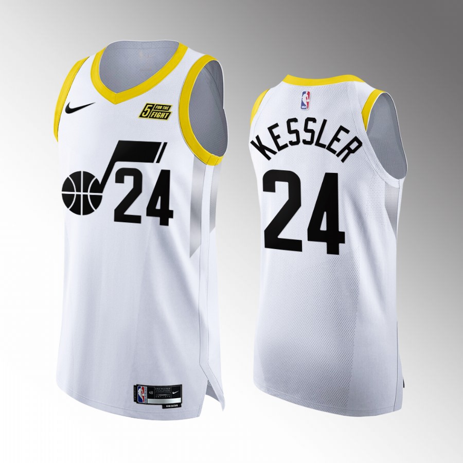 Utah Jazz #24 Walker Kessler White Jersey Association Edition
