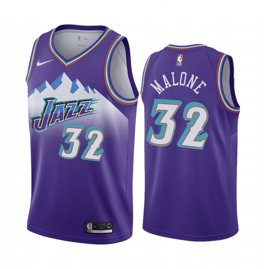 Utah Jazz #32 Karl Malone Hardwood Classics Men's Jersey - HWC 90S