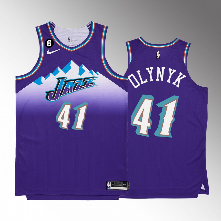 Utah Jazz #41 Kelly Olynyk Purple Jersey Classic Edition