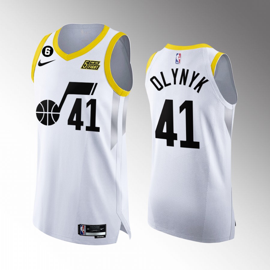 Utah Jazz #41 Kelly Olynyk White Jersey Association Edition