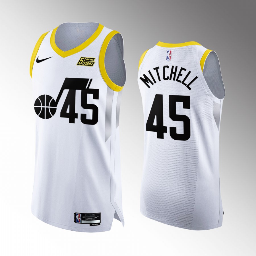 Utah Jazz #45 Donovan Mitchell White Jersey Association Edition