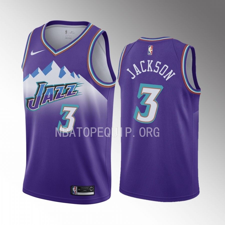 Utah Jazz Frank Jackson Classic Edition Purple #3 Jersey Swingman