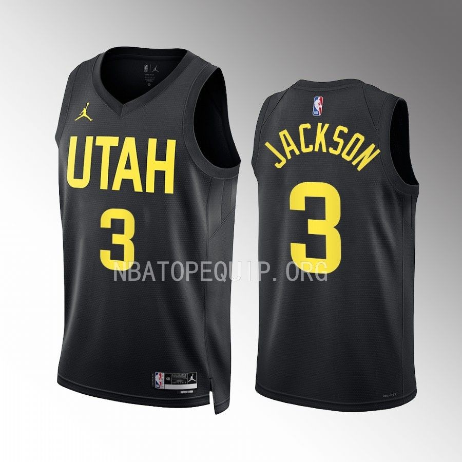 Utah Jazz Frank Jackson Statement Edition Black #3 Jersey Swingman