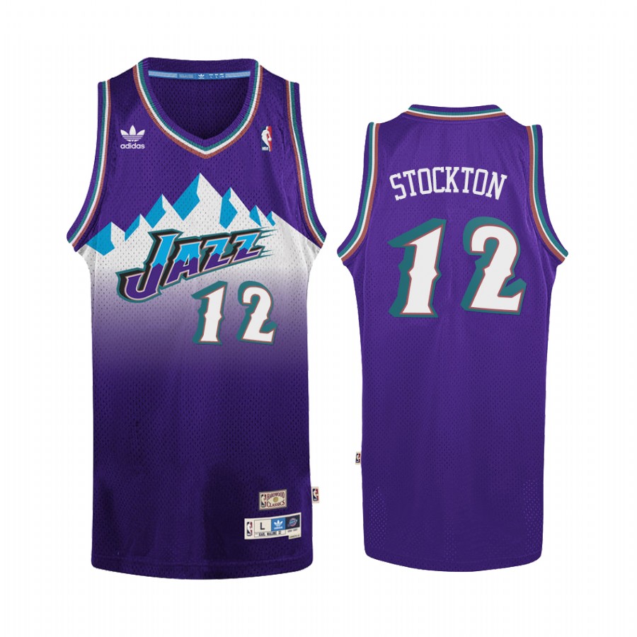 Utah Jazz John Stockton #12 Purple Soul Jersey